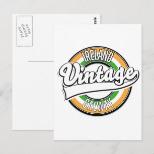 ireland Galway vintage logo Postcard