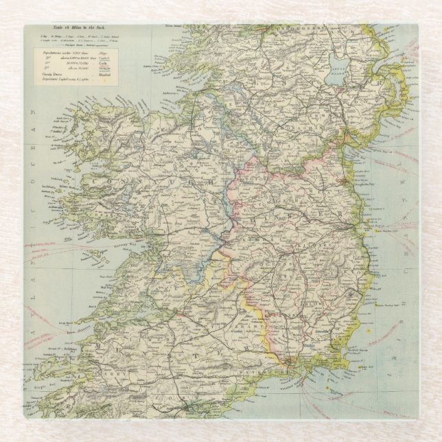 Ireland Glass Coaster (Front)