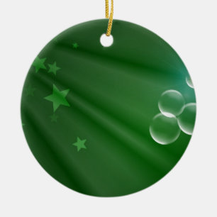 Ireland Green Pattern Art Peace Love Destiny Ceramic Ornament