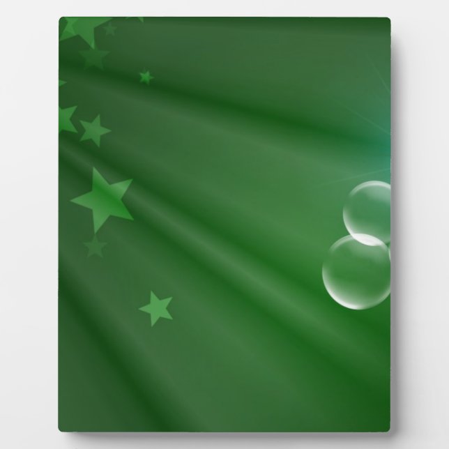 Ireland Green Pattern Art Peace Love Destiny Plaque (Front)