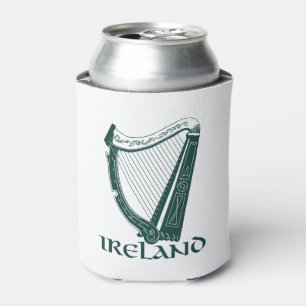 Ireland Harp Design, Irish Harp Can Cooler