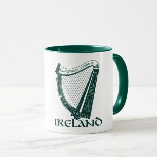 Ireland Harp Design, Irish Harp Mug