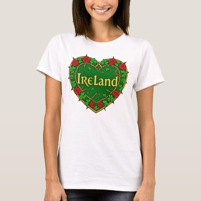 Ireland Heart and roses T-Shirt (Front)