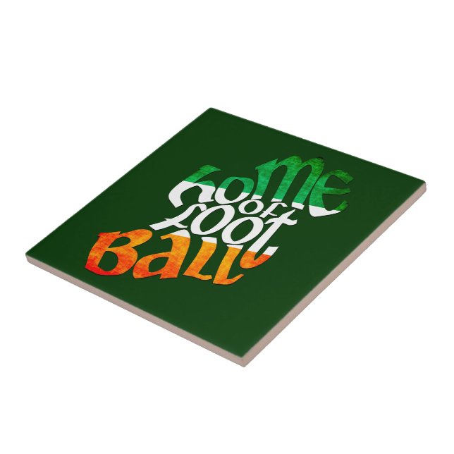 Ireland Home of Football GAA Ceramic Tile (Side)