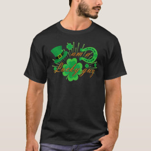 Ireland Horseshoe With Green Lucky Hat Happy St Pa T-Shirt