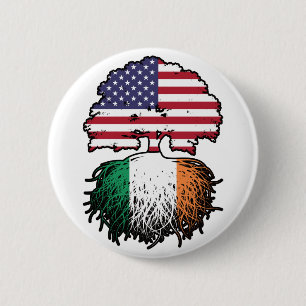 Ireland Irish American USA United States America 6 Cm Round Badge