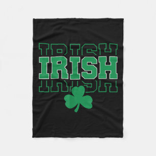 Ireland Irish Ancestry Varsity Style For Men Women Fleece Blanket
