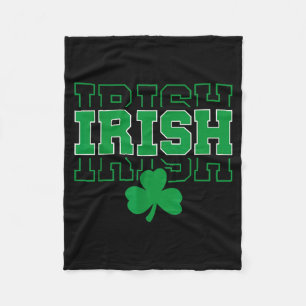 Ireland Irish Ancestry Varsity Style For Men Women Fleece Blanket