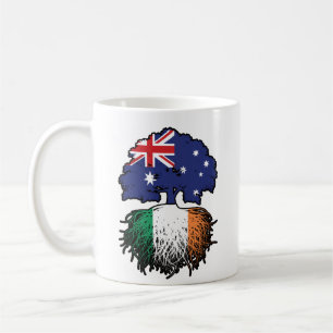 Ireland Irish Australian Australia Tree Roots Flag Coffee Mug