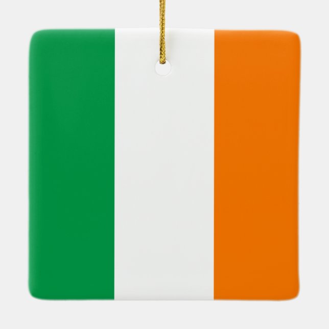 Ireland (Irish) Flag  Ceramic Ornament (Back)