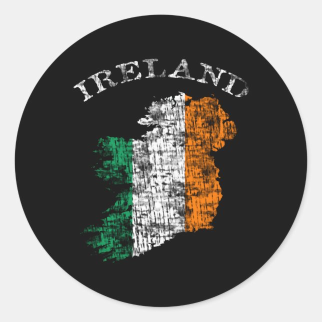 Ireland Irish Flag Colours Classic Round Sticker (Front)