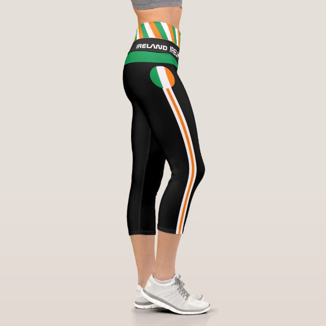 Ireland & Irish Flag fashion, Fitness, Sports Capr Capri Leggings (Right)