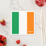 Ireland & Irish flag party fashion /sport fans Napkin<br><div class="desc">Paper Napkins: Ireland & Irish Flag - love my country,  travel,  holiday,  national patriots / sports fans</div>