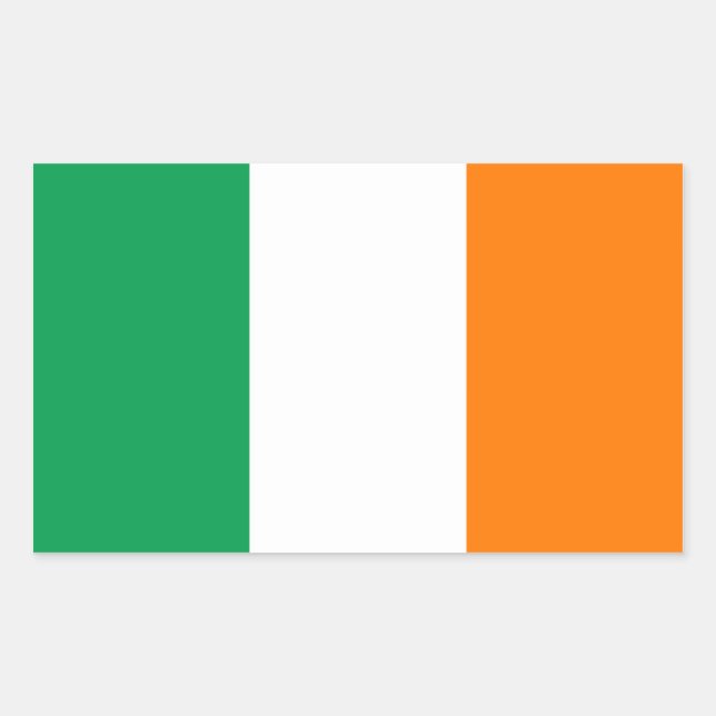 Ireland/Irish Flag Rectangular Sticker (Front)