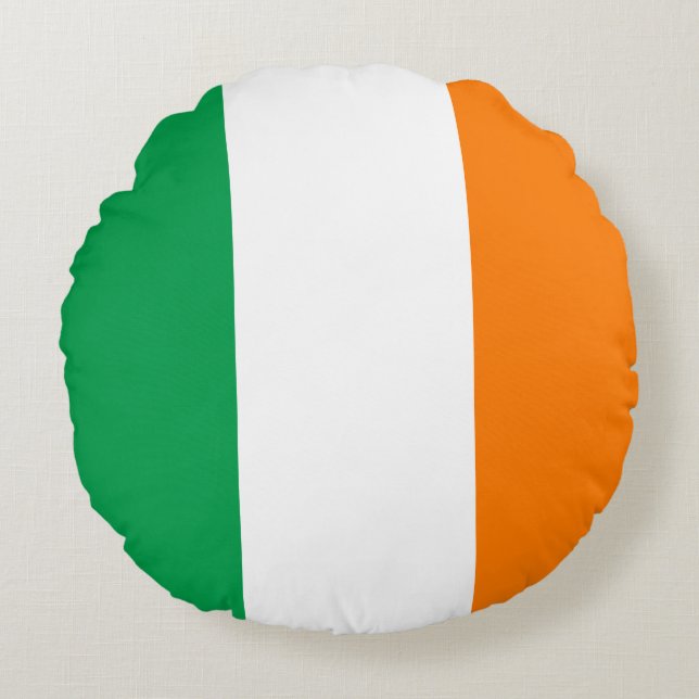Ireland (Irish) Flag Round Cushion (Front)
