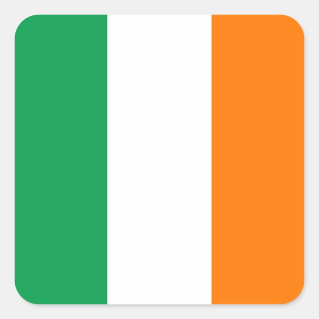 Ireland (Irish) Flag Square Sticker (Front)