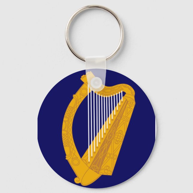Ireland Irish Harp emblem Key Ring (Front)