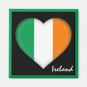 Ireland & Irish Heart, Irish flag holiday /sports Magnet