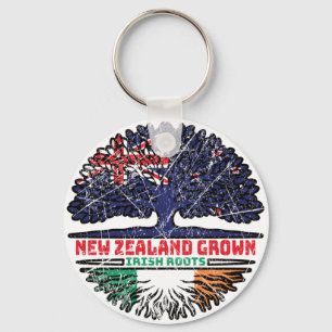Ireland Irish New Zealander New Zealand Tree Roots Key Ring