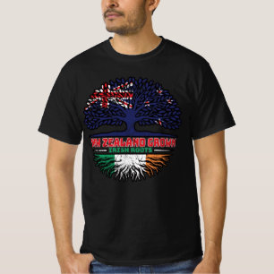 Ireland Irish New Zealander New Zealand Tree Roots T-Shirt