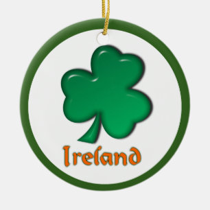 Ireland Irish Shamrock Ceramic Tree Decoration