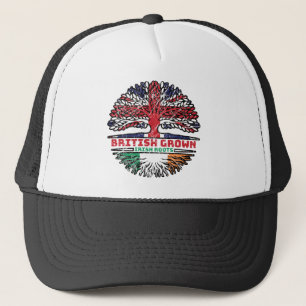 Ireland Irish Uk United Kingdom British Tree Roots Trucker Hat