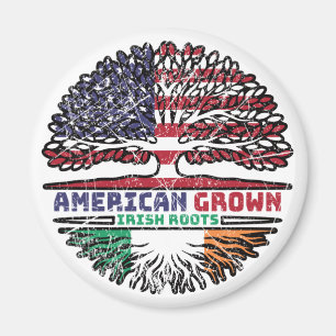 Ireland Irish US American USA United States Tree Magnet