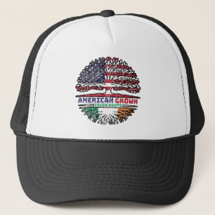 Ireland Irish US American USA United States Tree Trucker Hat