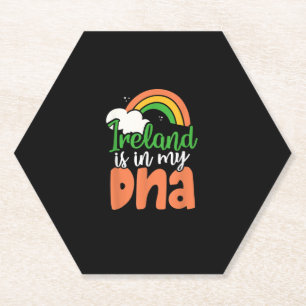 Ireland Is In My DNA Irish St. Patrick's Day Gift  Paper Coaster