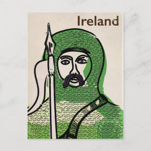Ireland knight vintage travel poster postcard