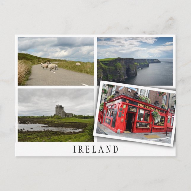 Ireland landscapes collage with loose image postcard (Front)