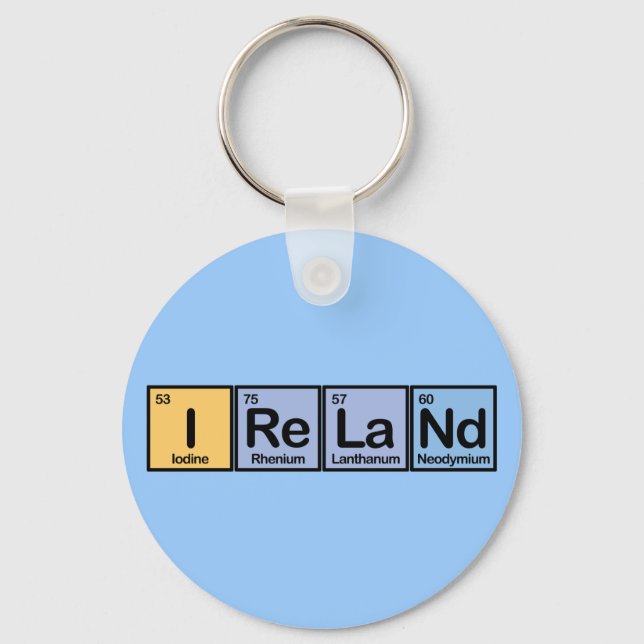 Ireland made of Elements Key Ring (Front)