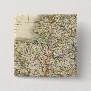 Ireland map 15 cm square badge