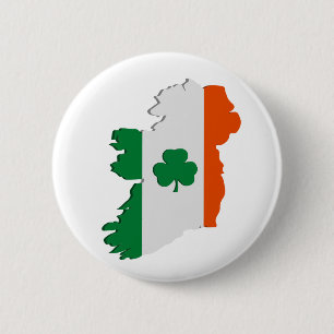 Ireland map 6 cm round badge
