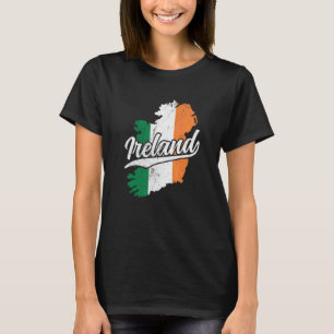 Ireland Map And Flag Vintage Souvenir Distressed H T-Shirt