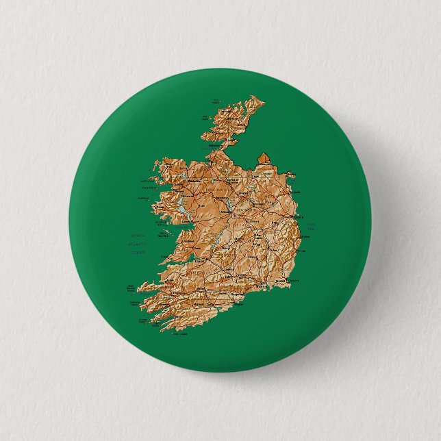 Ireland Map Button (Front)