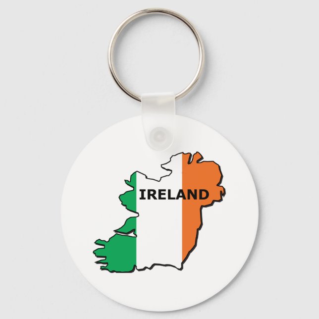 Ireland Map Key Ring (Front)
