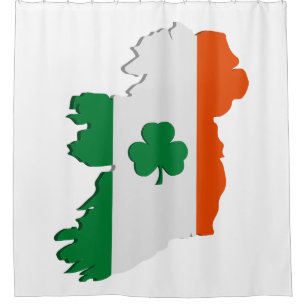 Ireland map shower curtain
