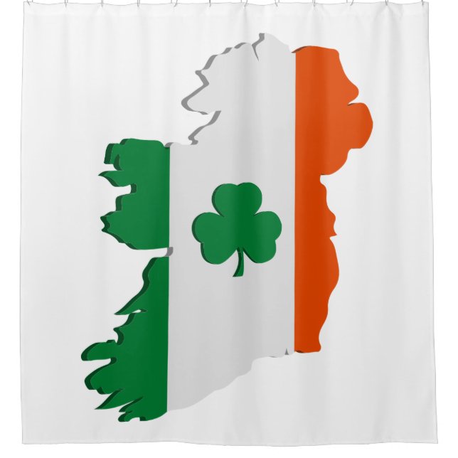 Ireland map shower curtain (Front)