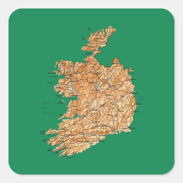 Ireland Map Sticker (Front)