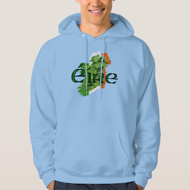 Ireland Map v2 by Kenneth Yoncich Hoodie (Front)
