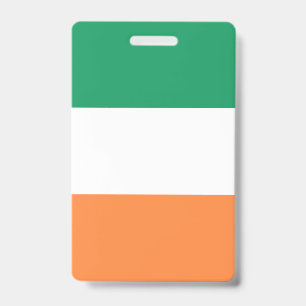 Ireland National Flag, Emerald Isle Celtic Gaelic ID Badge