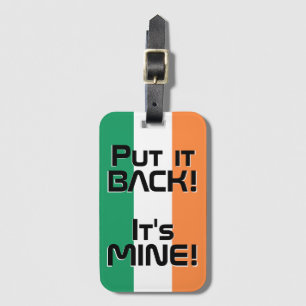 Ireland National Flag Funny Patriotic Luggage Tag