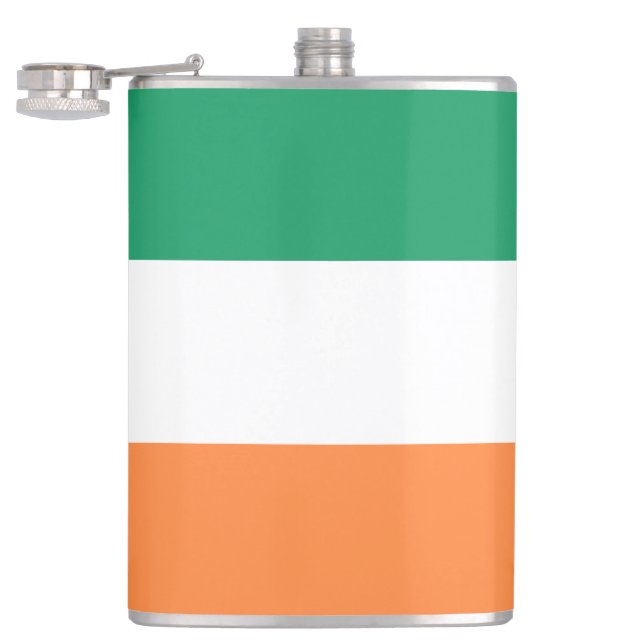 Ireland National Flag, Irish standard, Banner Hip Flask (Opened)