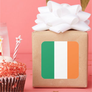 Ireland National Flag, Irish standard, Banner Square Sticker