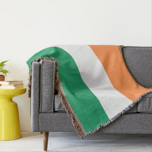 Ireland National Flag, Irish standard, Banner Throw Blanket