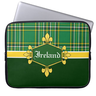 Ireland National Tartan, Customise with name Laptop Sleeve