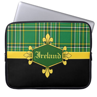 Ireland National Tartan, Customise with name Laptop Sleeve