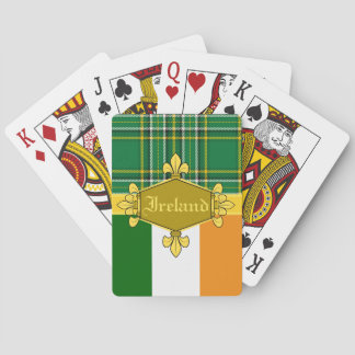 Ireland National Tartan,flag, Customise with name Playing Cards