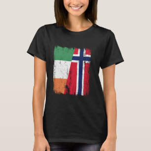 Ireland Norway Half Flag Irish Norwegian Ancestry T-Shirt